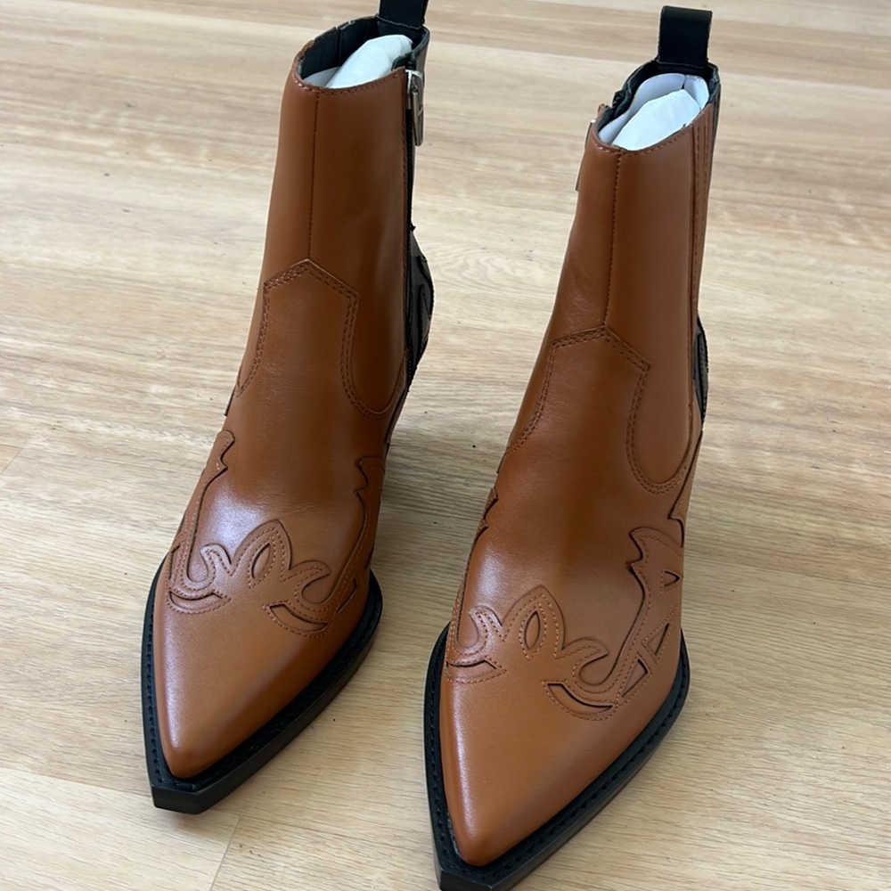Ramson Brown/Black leather boot